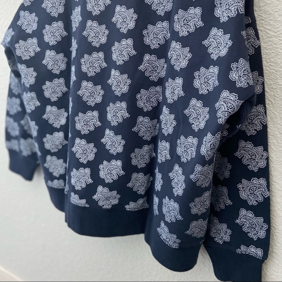 J. Crew. University terry crewneck sweatshirt in paisley bunch. Small. NWT. - Picture 5 of 5